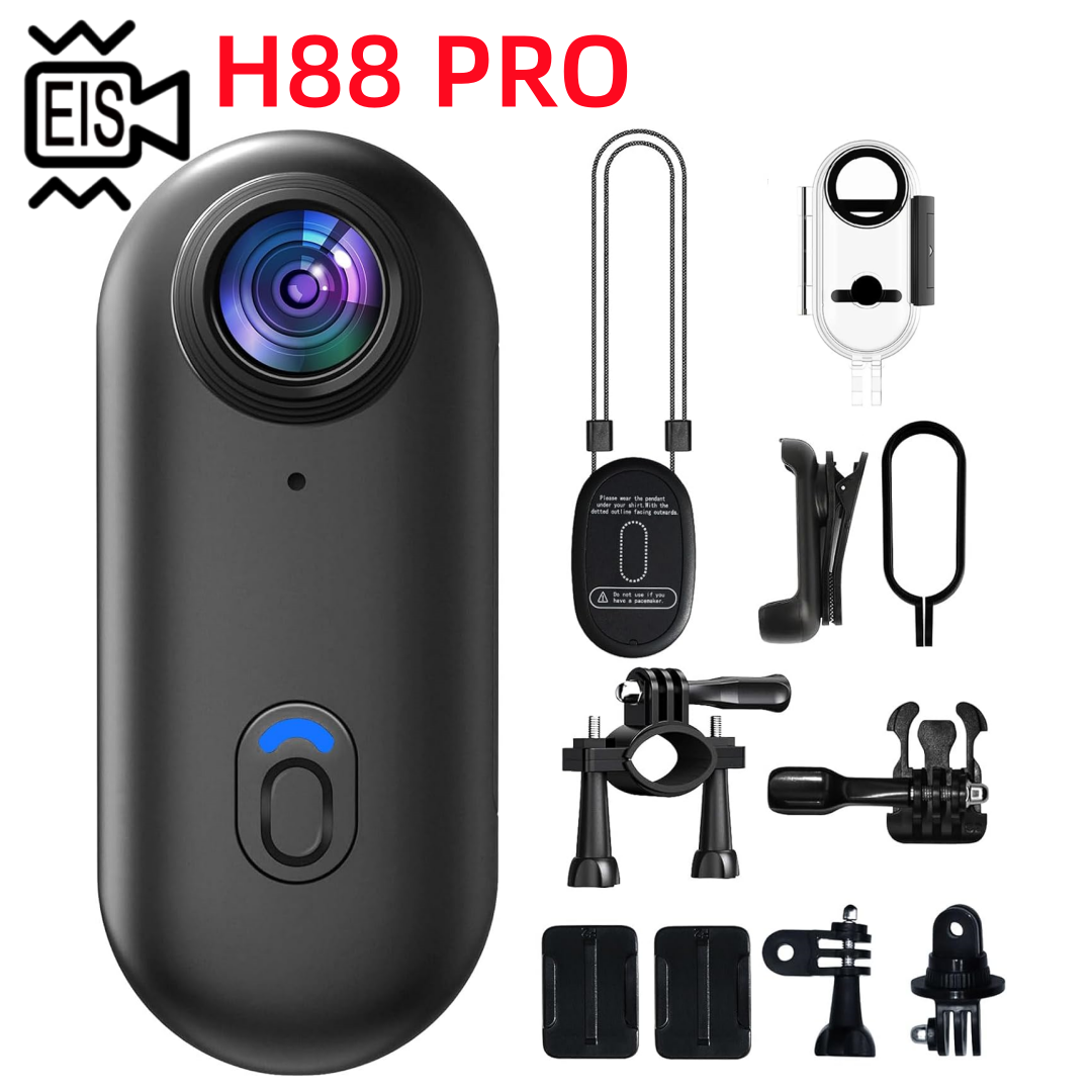 FHD 4K EIS Mini Body POV Camera, Wearable Action Body Cam, Thumb Size Hands Free Recording Body Worn Camera, Premium