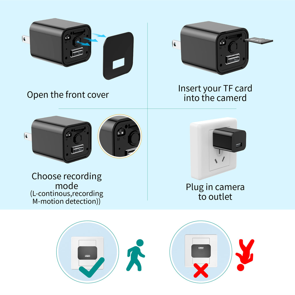 903 Charger Camera Mini Wall Plug Recorder Scoket Small Home Office Secuirty Cam