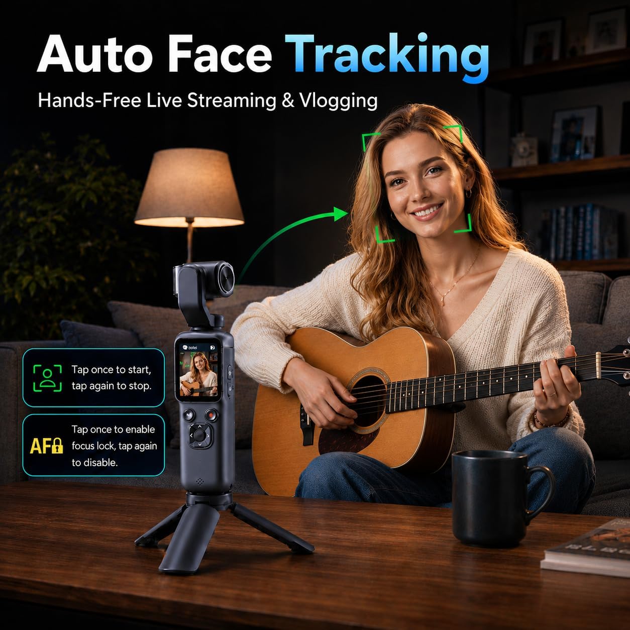 4K Pocket Vlogging Camera , 75MP Digital Camera with single-axis Horizontal 330°, 1.72" Touch Screen, Fast Auto Focusing, Face Auto-Detect, 4X Zoom for Daily Recording, Youtube Titktok INS Content