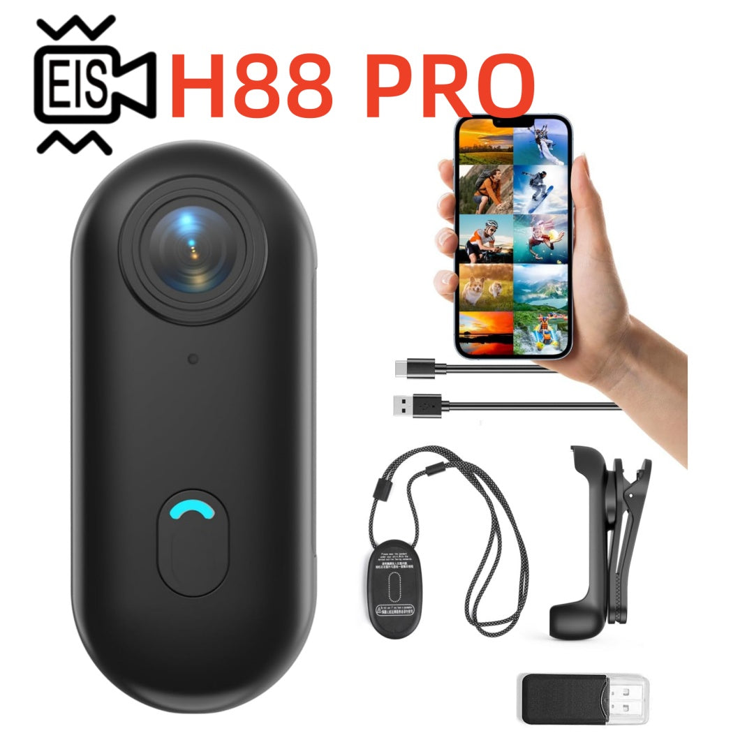 FHD 4K EIS Mini Body POV Camera, Wearable Action Body Cam, Thumb Size Hands Free Recording Body Worn Camera, Premium