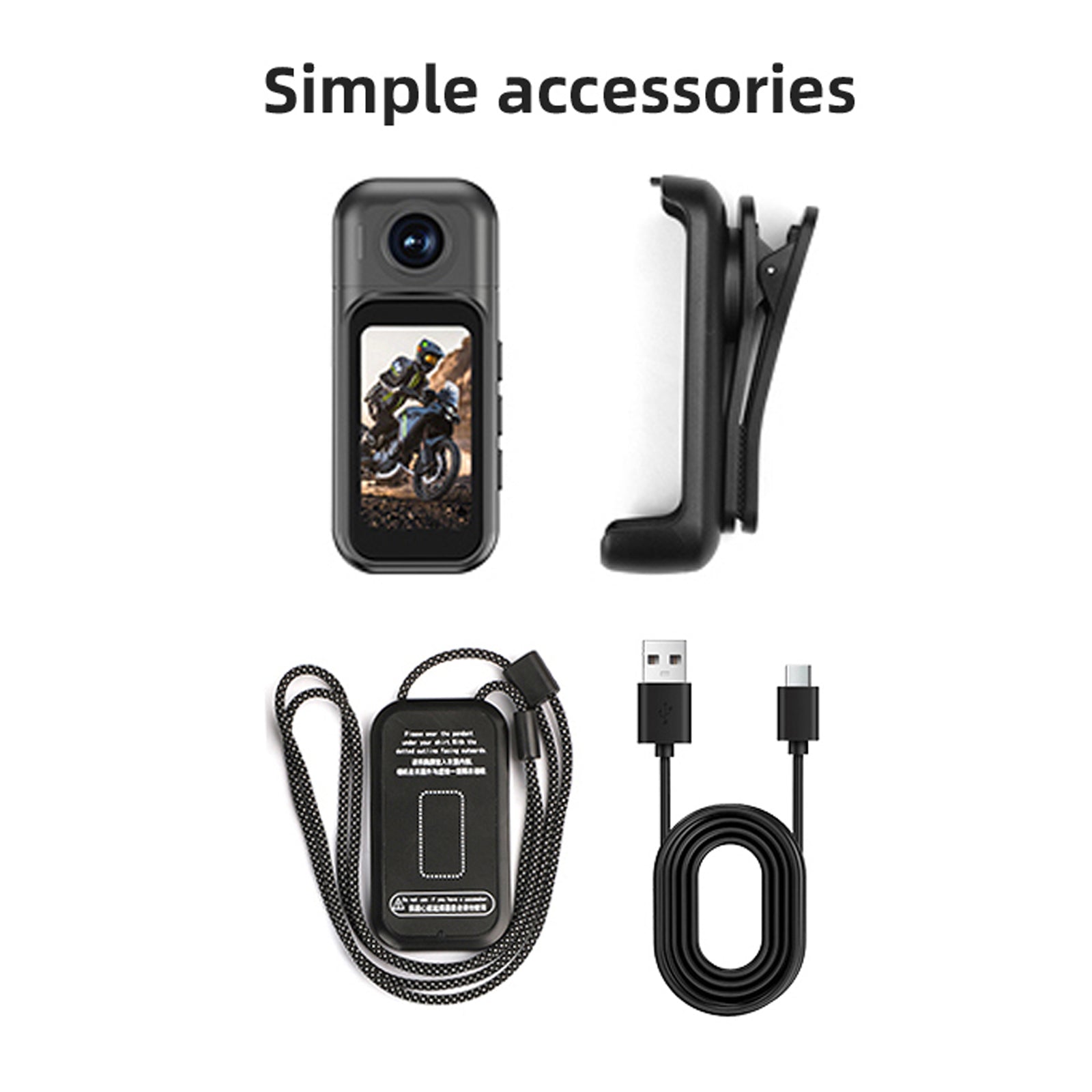 H91 Handheld High-Res 1080P Waterproof Action Camera Wide Angle Magnetic Touch Screen Wearable Features Featuring CMOS Imaging