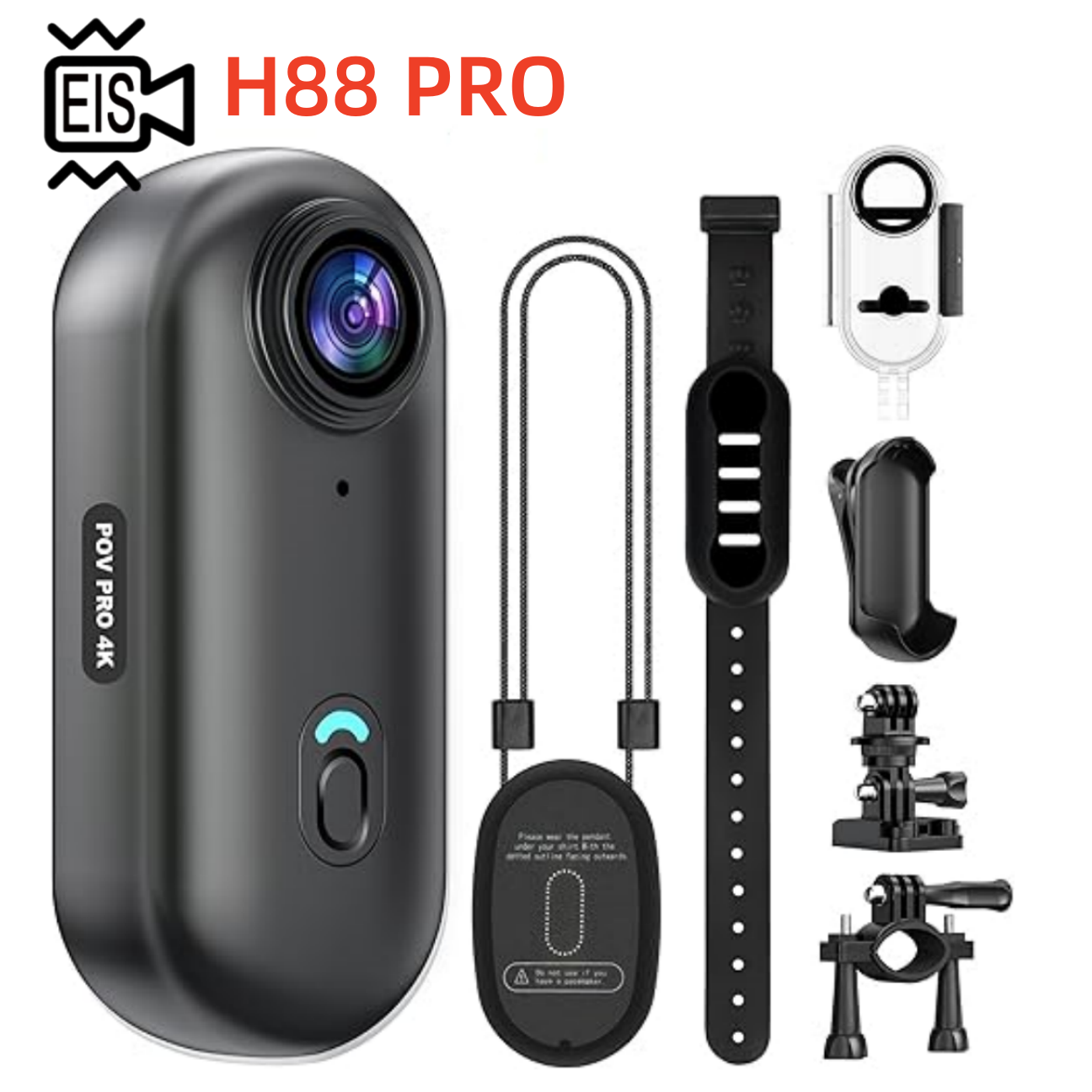FHD 4K EIS Mini Body POV Camera, Wearable Action Body Cam, Thumb Size Hands Free Recording Body Worn Camera, Premium