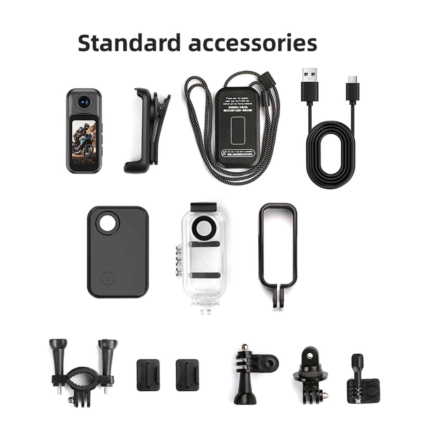 H91 Handheld High-Res 1080P Waterproof Action Camera Wide Angle Magnetic Touch Screen Wearable Features Featuring CMOS Imaging