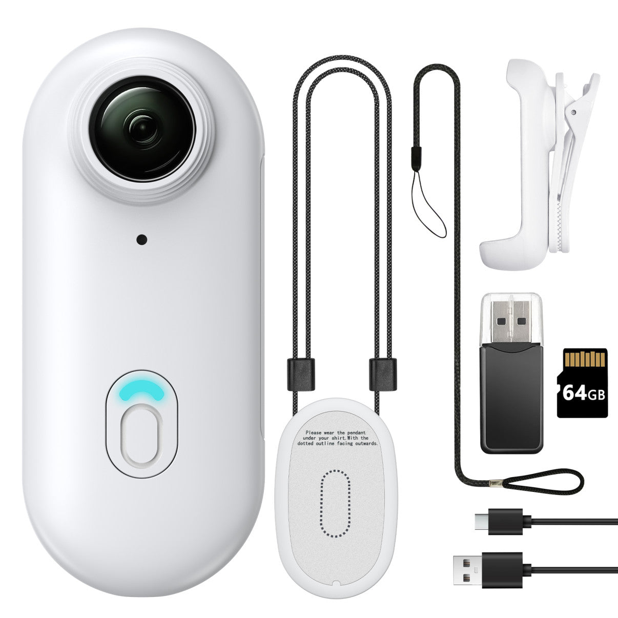 FHD 4K EIS Mini Body POV Camera, Wearable Action Body Cam, Thumb Size Hands Free Recording Body Worn Camera, Premium