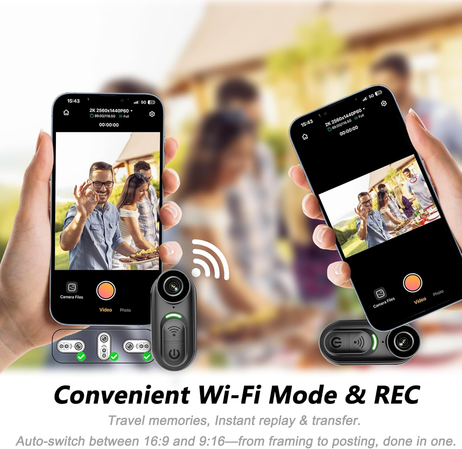 Multi packing 4K Mini Body Camera with 6-Axis Stabilization, 128GB Wearable Camera with Audio, Waterproof Thumb Action Camera, Hands-Free Body Cam for Cycling Travel Outdoor Adventures