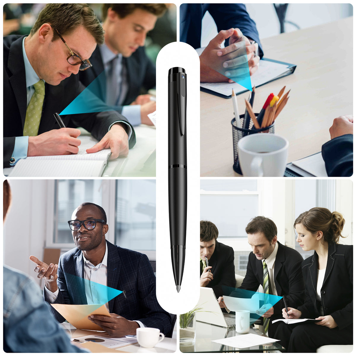 Premium Body Camera Pen — Full HD 1080p Video & Photos, Motion Detection, One-Button Control