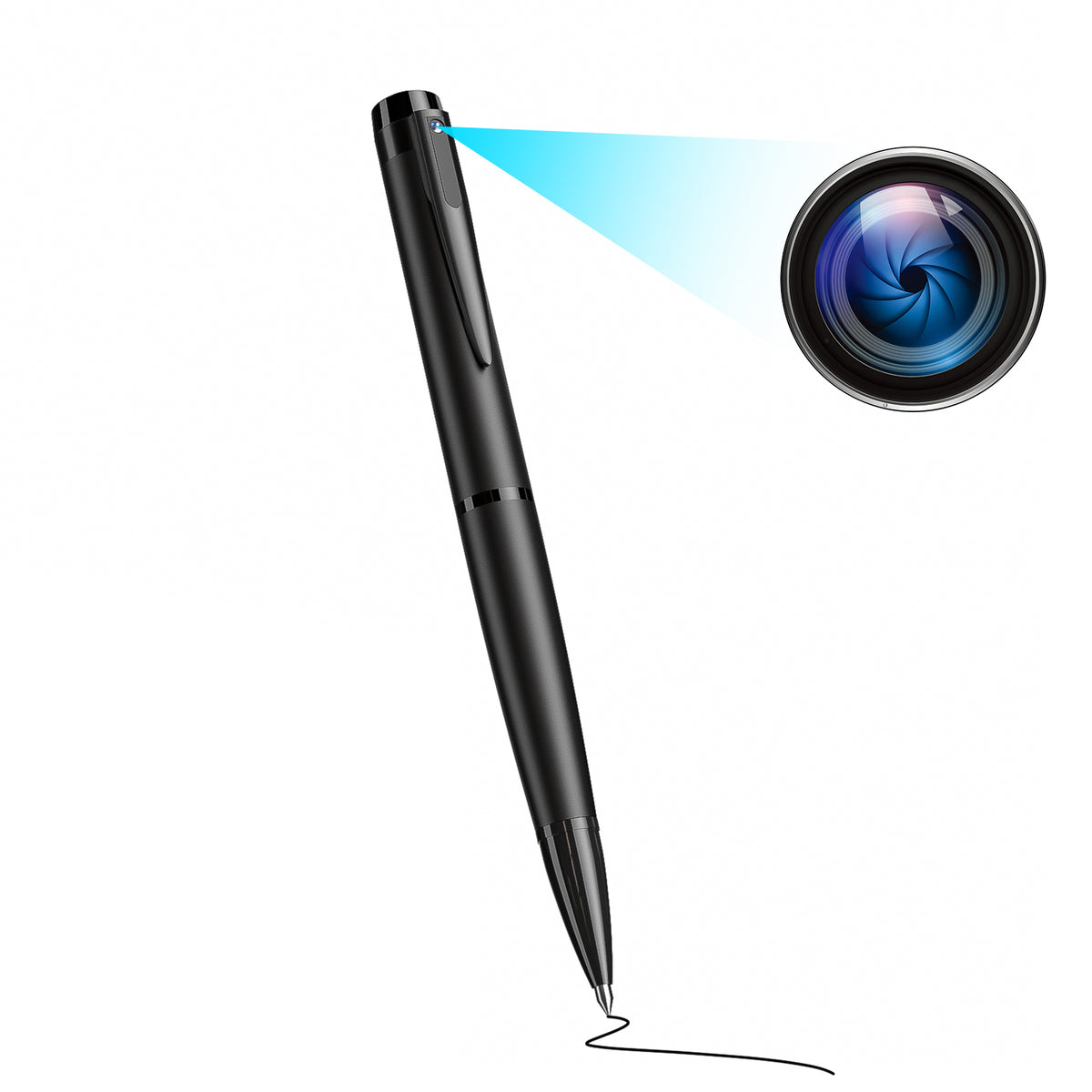 Premium Body Camera Pen — Full HD 1080p Video & Photos, Motion Detection, One-Button Control