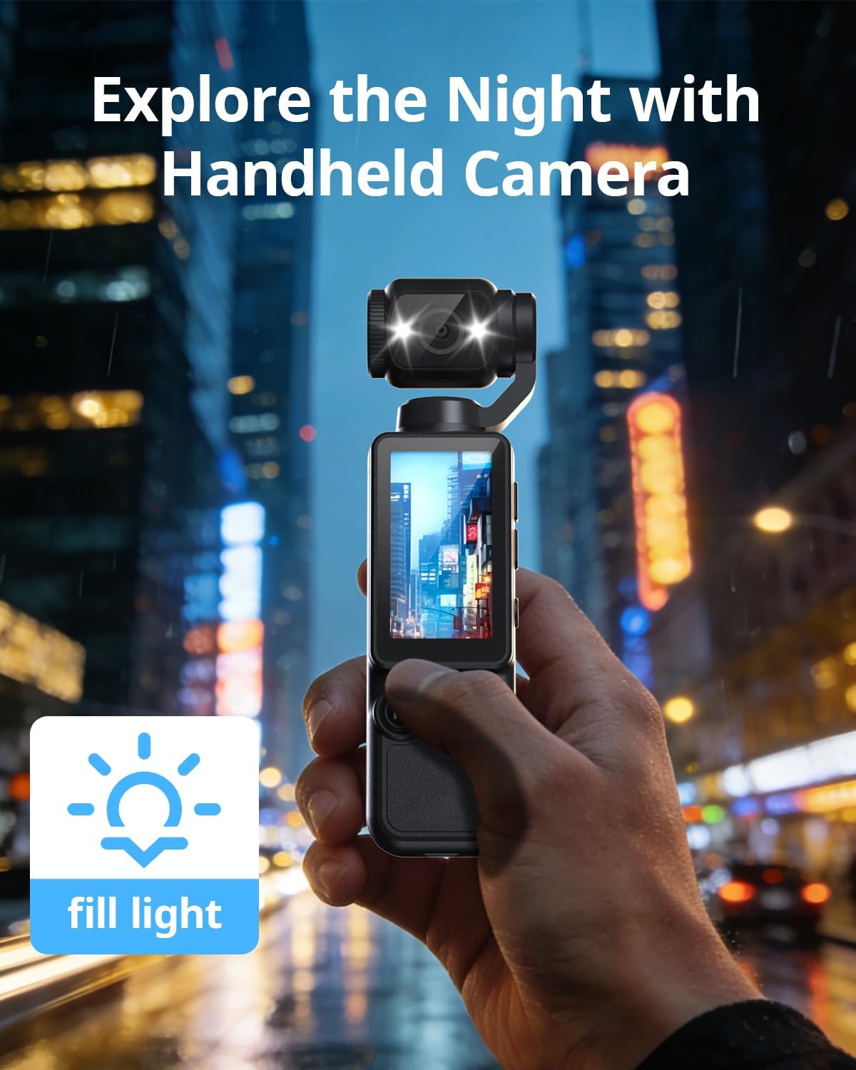 Vlogging Camera with 180° Rotating Lens, Pocket Body Camera with Audio & Video Recording,7-Hour Battery, Handheld POV Cameras with 32GB Card, Easy One-Button Recording for Travel,Daily Life
