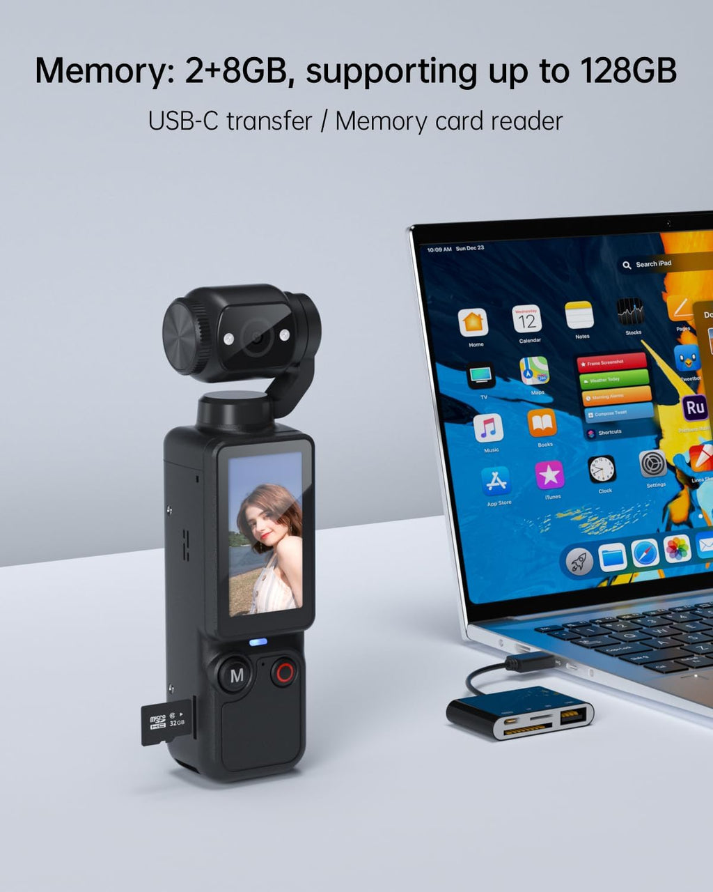 Vlogging Camera with 180° Rotating Lens, Pocket Body Camera with Audio & Video Recording,7-Hour Battery, Handheld POV Cameras with 32GB Card, Easy One-Button Recording for Travel,Daily Life
