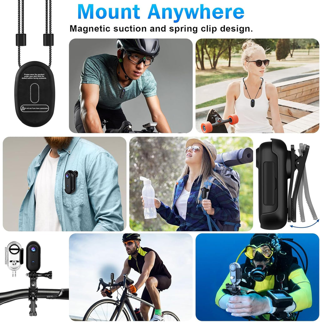 4k POV Camera Mini Magnetic Body Wearable Cam Smart Phone Wifi Camera Thumb Video Recorder